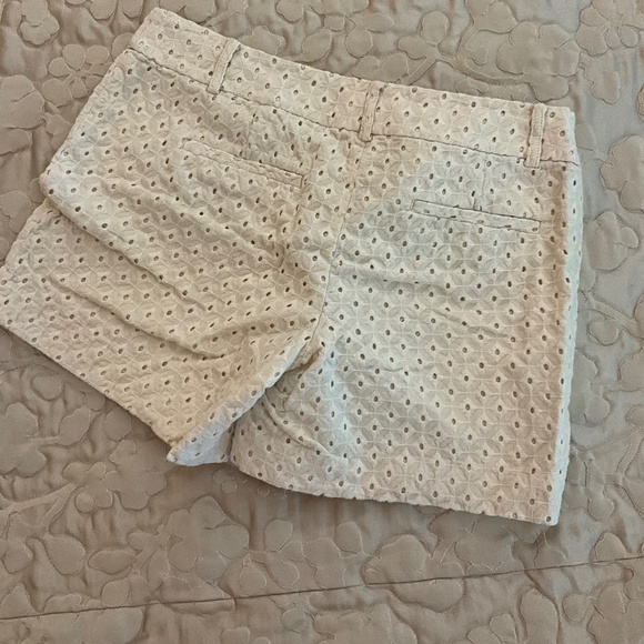 LOFT Cream Eyelet Shorts - Picture 4 of 5